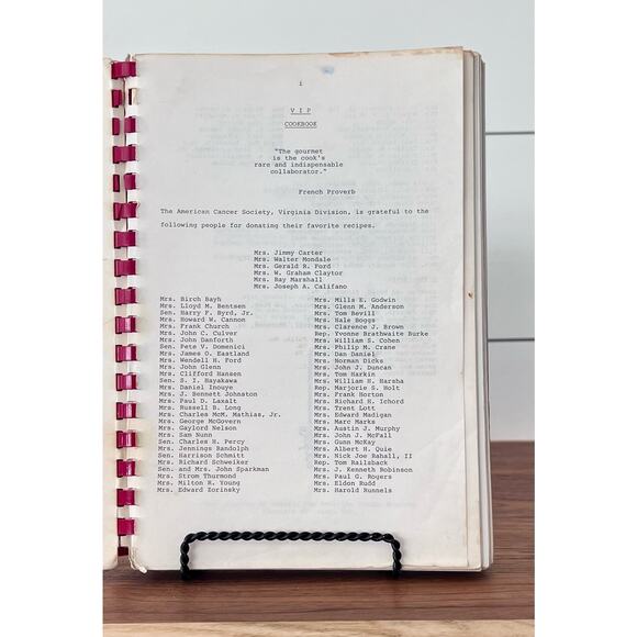 VIP Cookbook Volume II White House Capitol Hill Celebrities Vintage Recipes - Picture 5 of 12